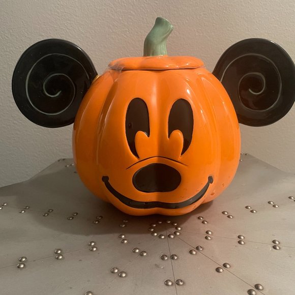 Holiday Disney Mickey Mouse Halloween Pumpkin Cookie Jar Poshmark